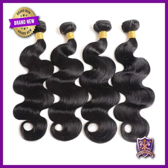 4 Bundle Body Wave Human Hair Extensions 18-24 Inch Soft Silky Weave